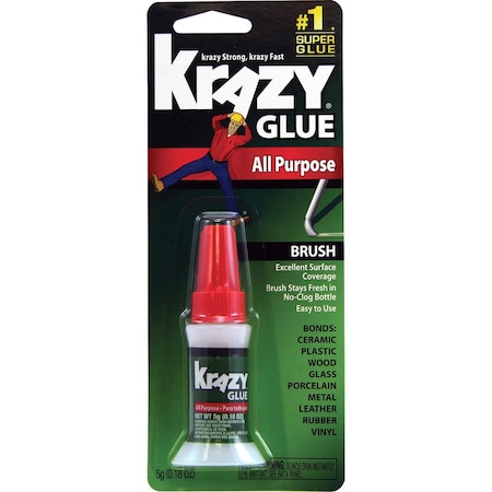 Krazy Glue Krazy Glue Super Strength Cyanoacrylate White All Purpose Brush On 0.18 oz KG92548R